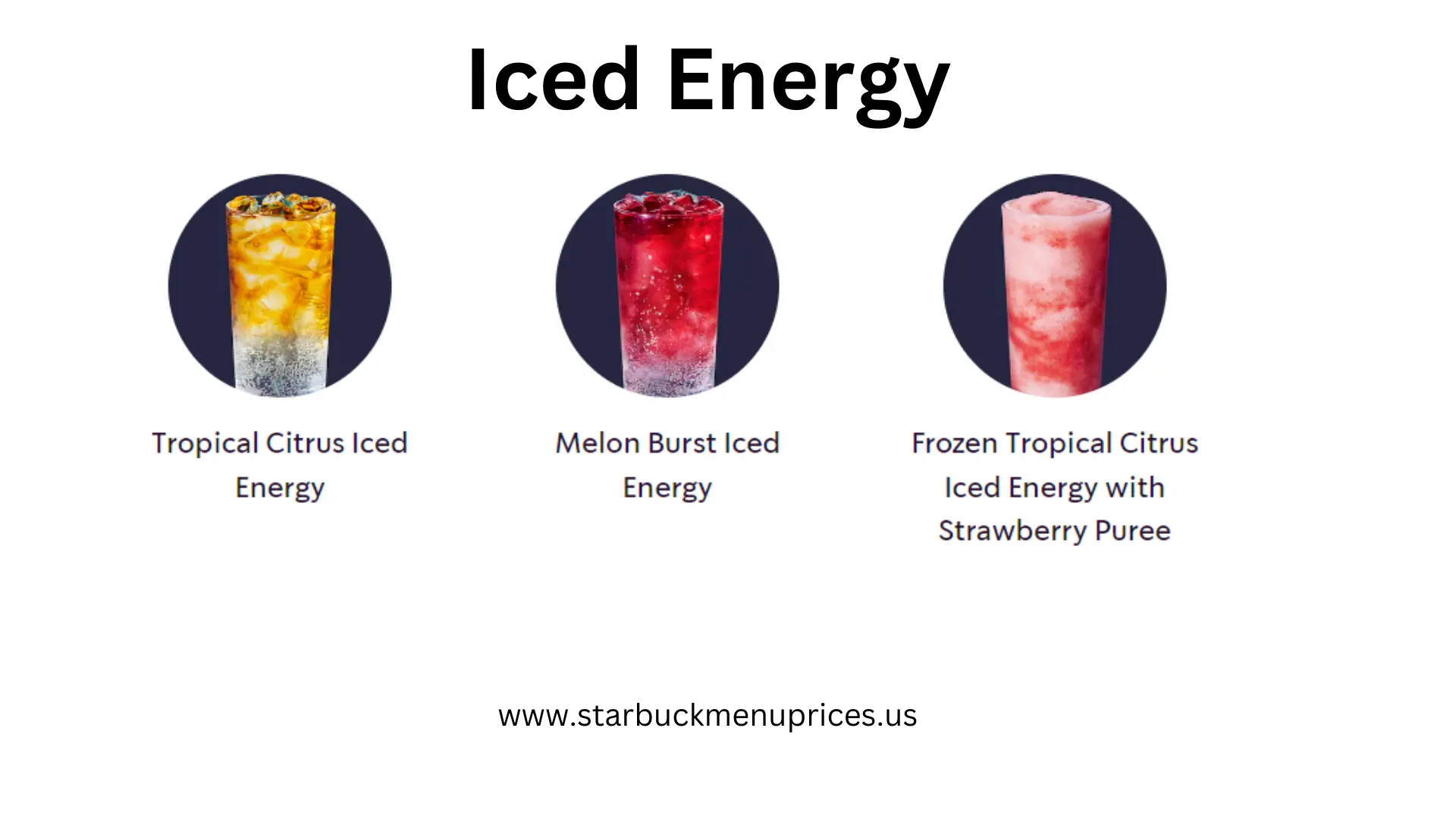 Iced Energy menu